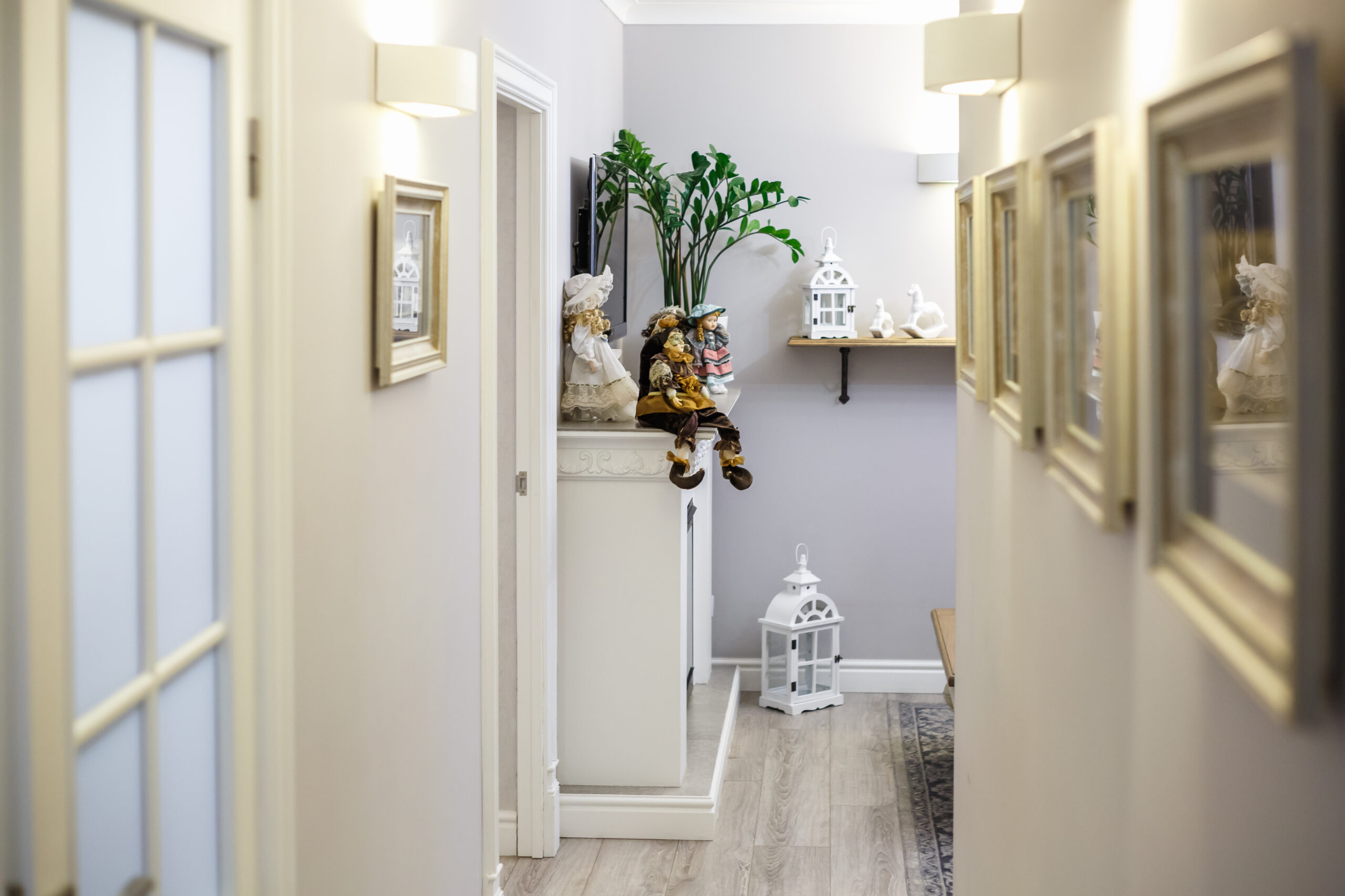 MINSK, BELARUS - January, 2019: luxure hallway interior flat apartments  with decoration